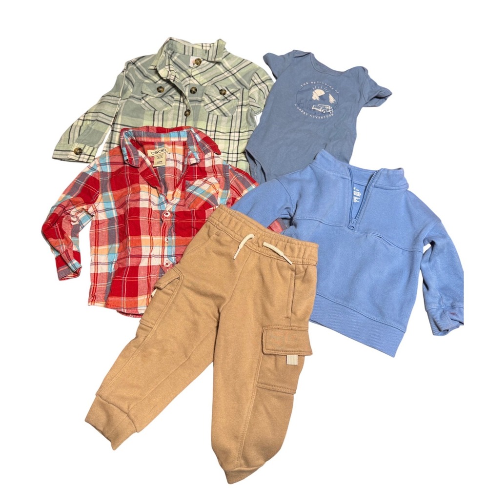 Wonder Nation Cherokee Clothing Lot Toddler Boys 18M Multicolor Excellent Plaid